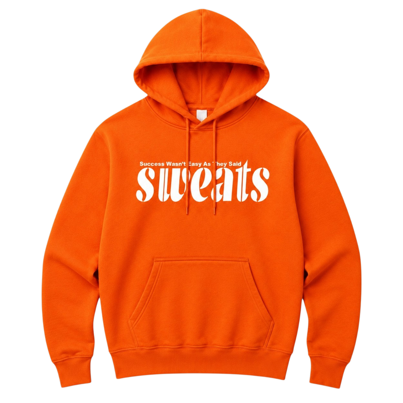Original SWEATS Hoodie - Orange/White