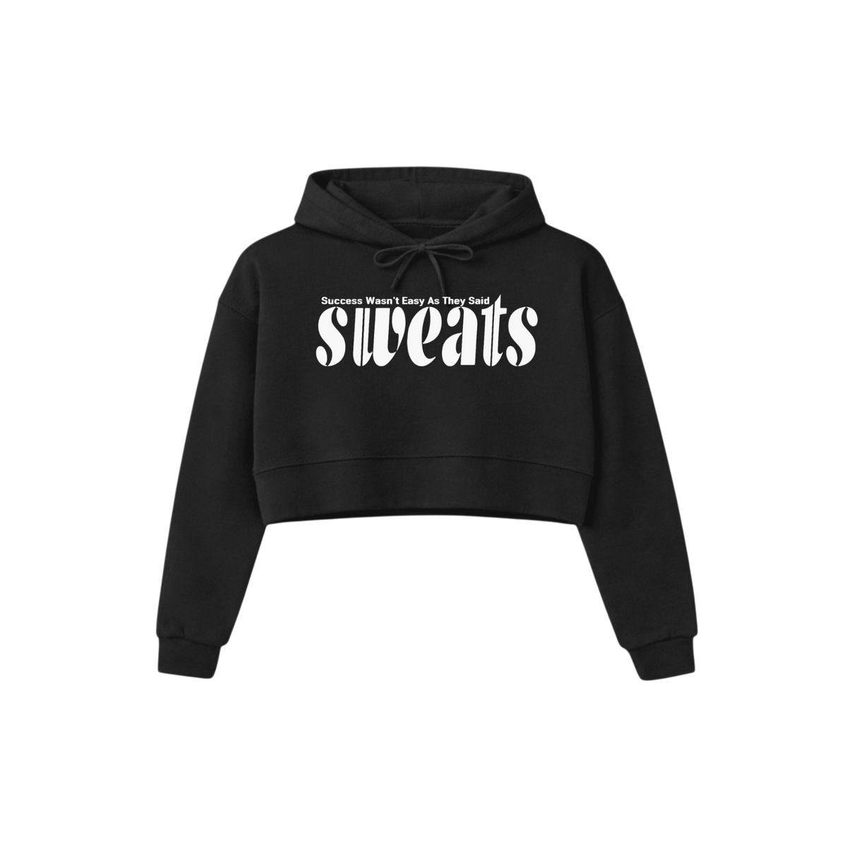 Original SWEATS Cropped Hoodie - Black/White
