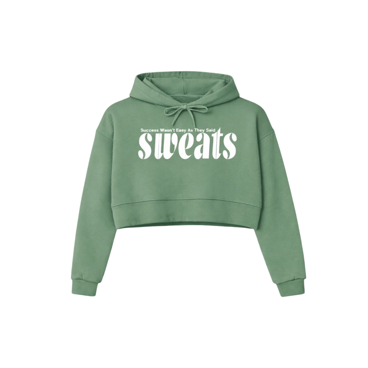 Original SWEATS Cropped Hoodie - Military Green