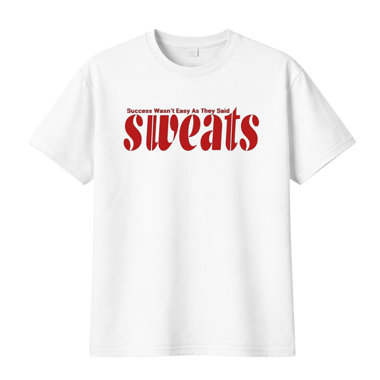 Original SWEATS Tee - White/Red