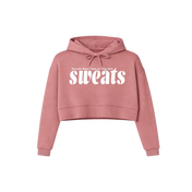 Original SWEATS Cropped Hoodie - Mauve/White